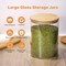 2-Pack 108oz Glass Storage Jars with Airtight Bamboo Lids for Food Storage